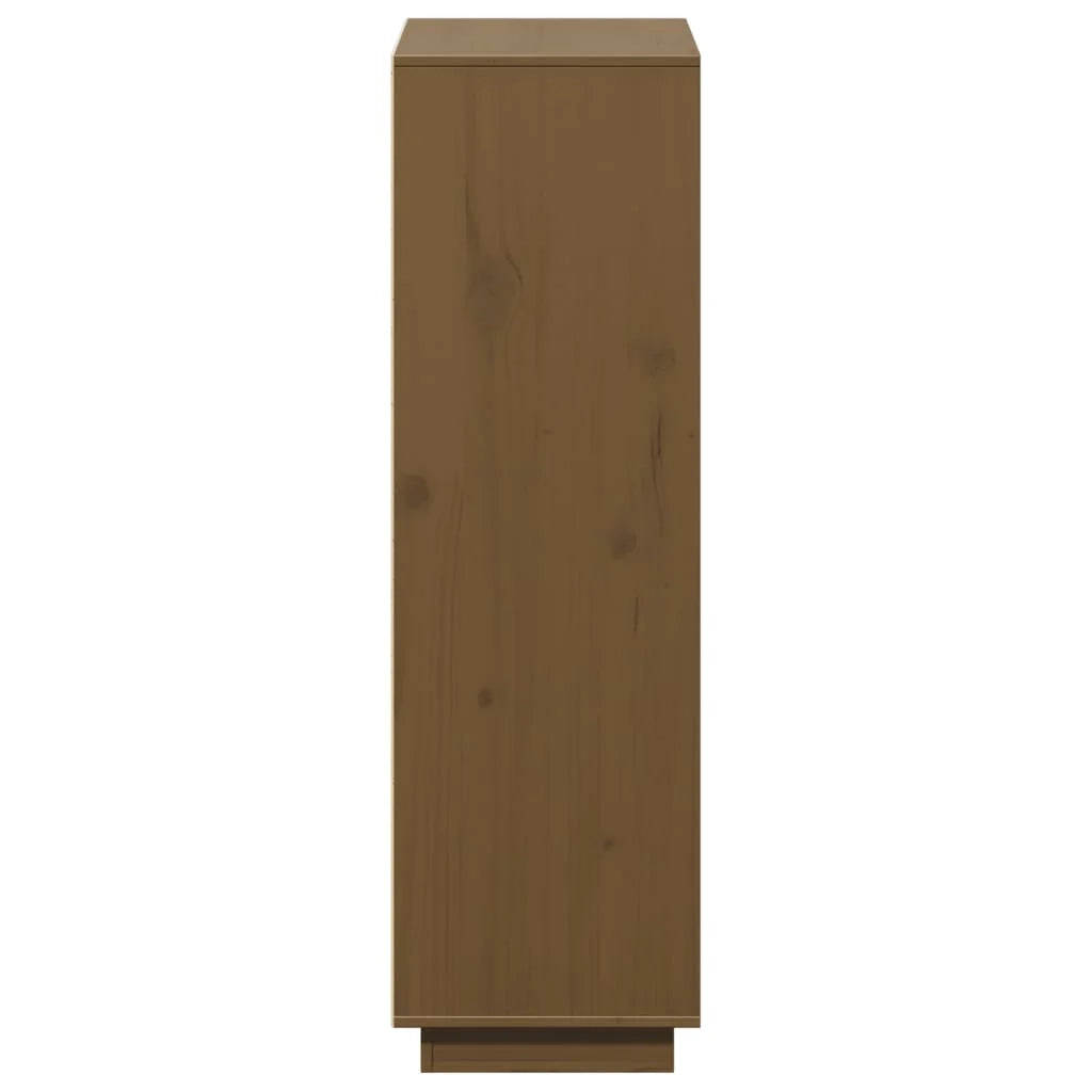 Buffet credenza cassettiera armadio mobile contenitore organizer per cucina soggiorno salotto 110,5 x 35 x 117 cm legno massello di pino marrone 02_0035733