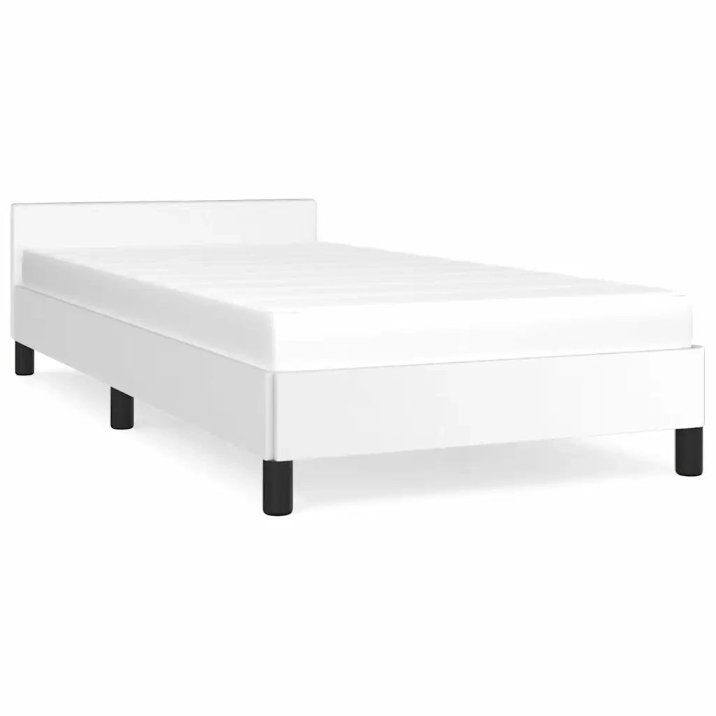 Giroletto con Testiera Bianco 90x200 cm in Similpelle cod mxl 45159