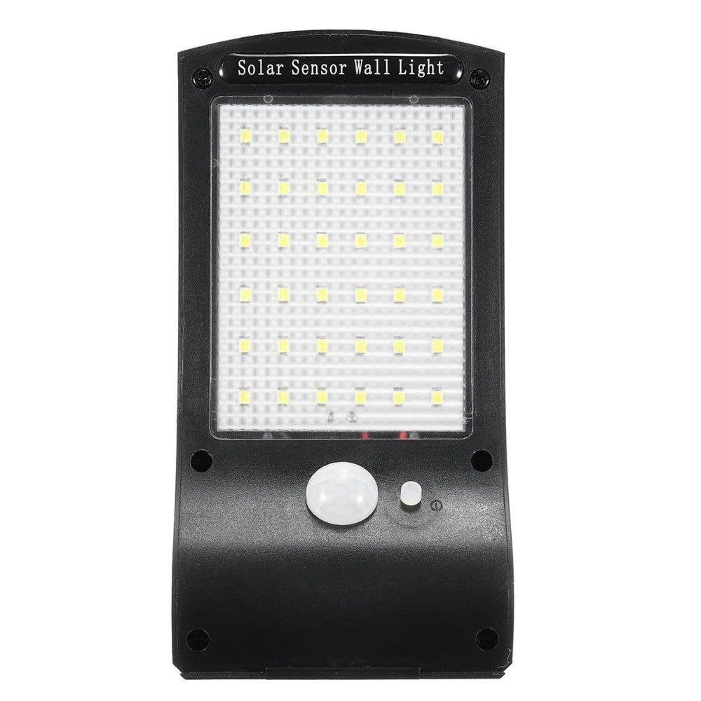 Trade Shop - Luce Solare Applique 36 Led Da Parete Sensore Di Movimento Giardino Linq L808b -