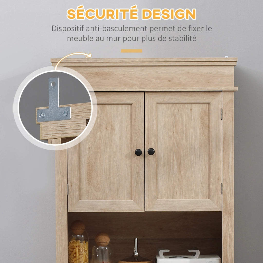 Armadio da cucina ¨C zephmum ¨C rovere chiaro 74x39.5x183