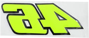 Autosticker decorativo, 46 modelli, giallo, adesivo per auto