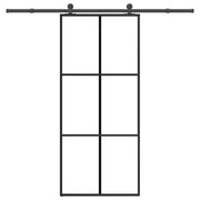 Porta Scorrevole con Ferramenta 90x205cm Vetro ESG Alluminio