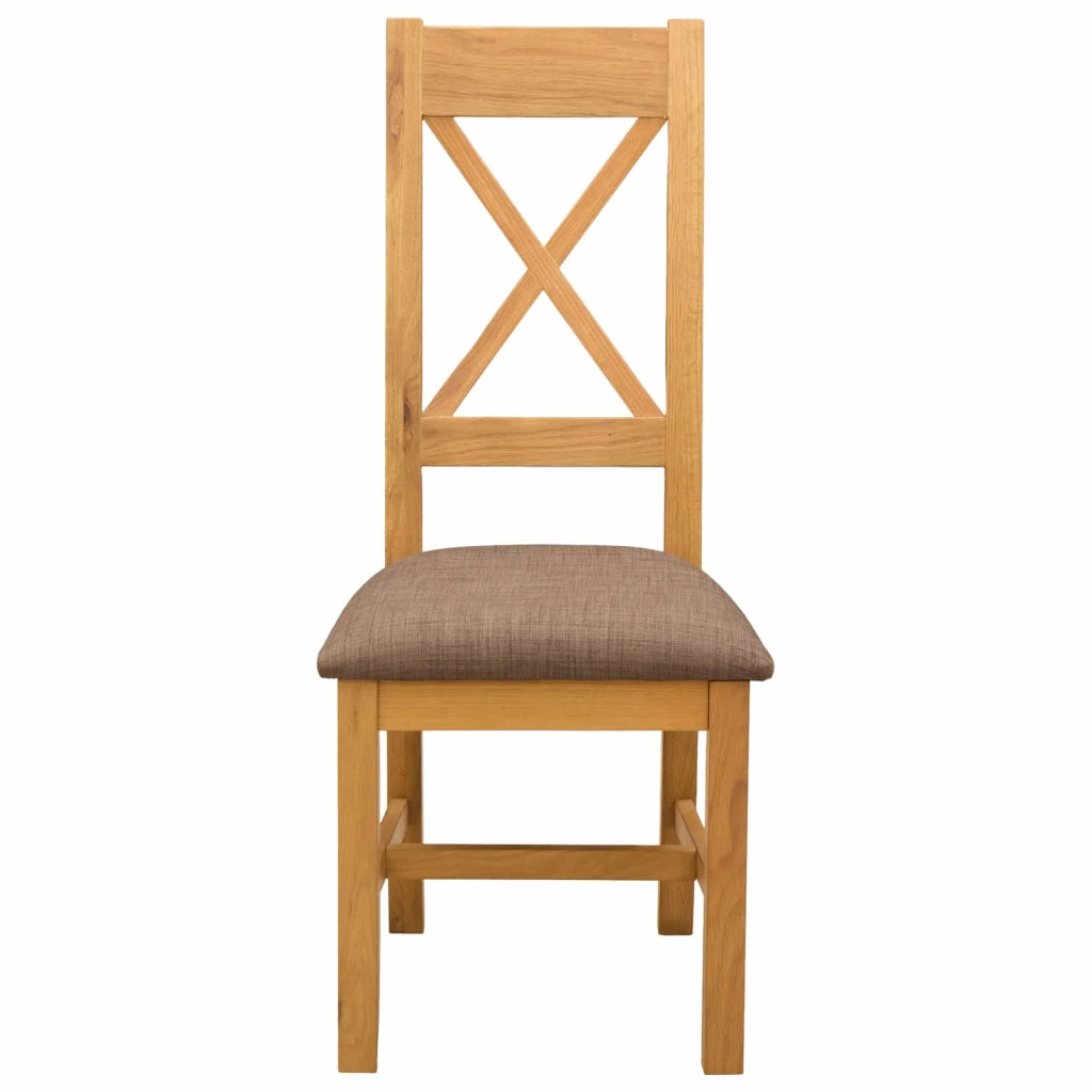 Sedia da pranzo 2 pcs Legno di Quercia Massello Grigio 42039167
