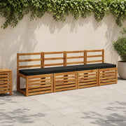 Cuscini per Panchina a 2 Pezzi VUGHT 2 pz 100% Poliestere Nero 951141