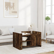 Tavolino da Salotto-Tavolino da soggiorno-Tavolo Rovere Fumo 80x50x50cm in Legno Multistrato 364314