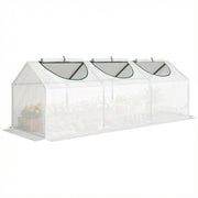 Serra da giardino 3 finestre ¨C zephmum ¨C bianco 180x60x60 cm