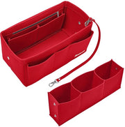 Organizzatore Tas per Borse, Tasorganizzatore Borse Tote con Borsa Interna con Mappe e Porta Chiavi e Cavo per Donne, Rosso/rosso