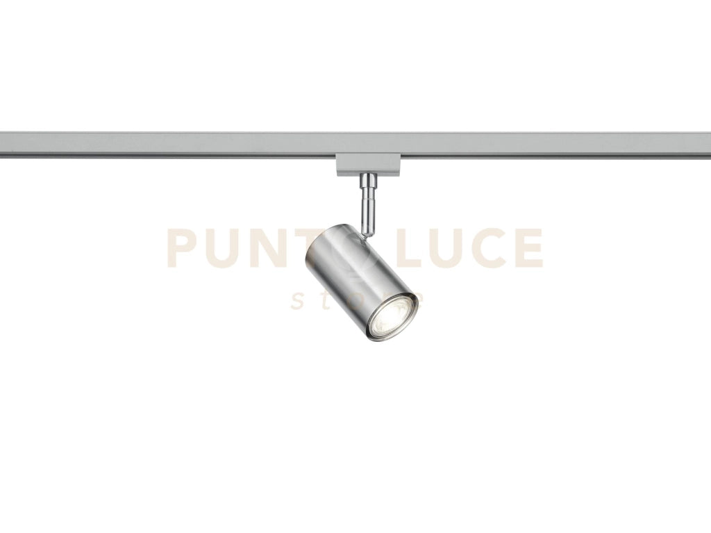 DUOLINE MARLEY SPOT ORIENTABILE METALLO ACCIAIO SATINATO L. 10,2CM PER SISTEMA BINARIO 1 LUCE ATTACCO GU10