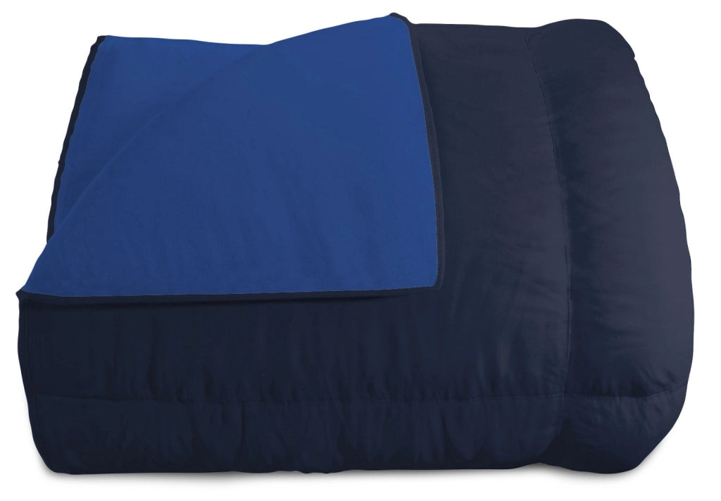 Trapunta Invernale Singola Doubleface 300gr Blu Scuro/Blu Royal