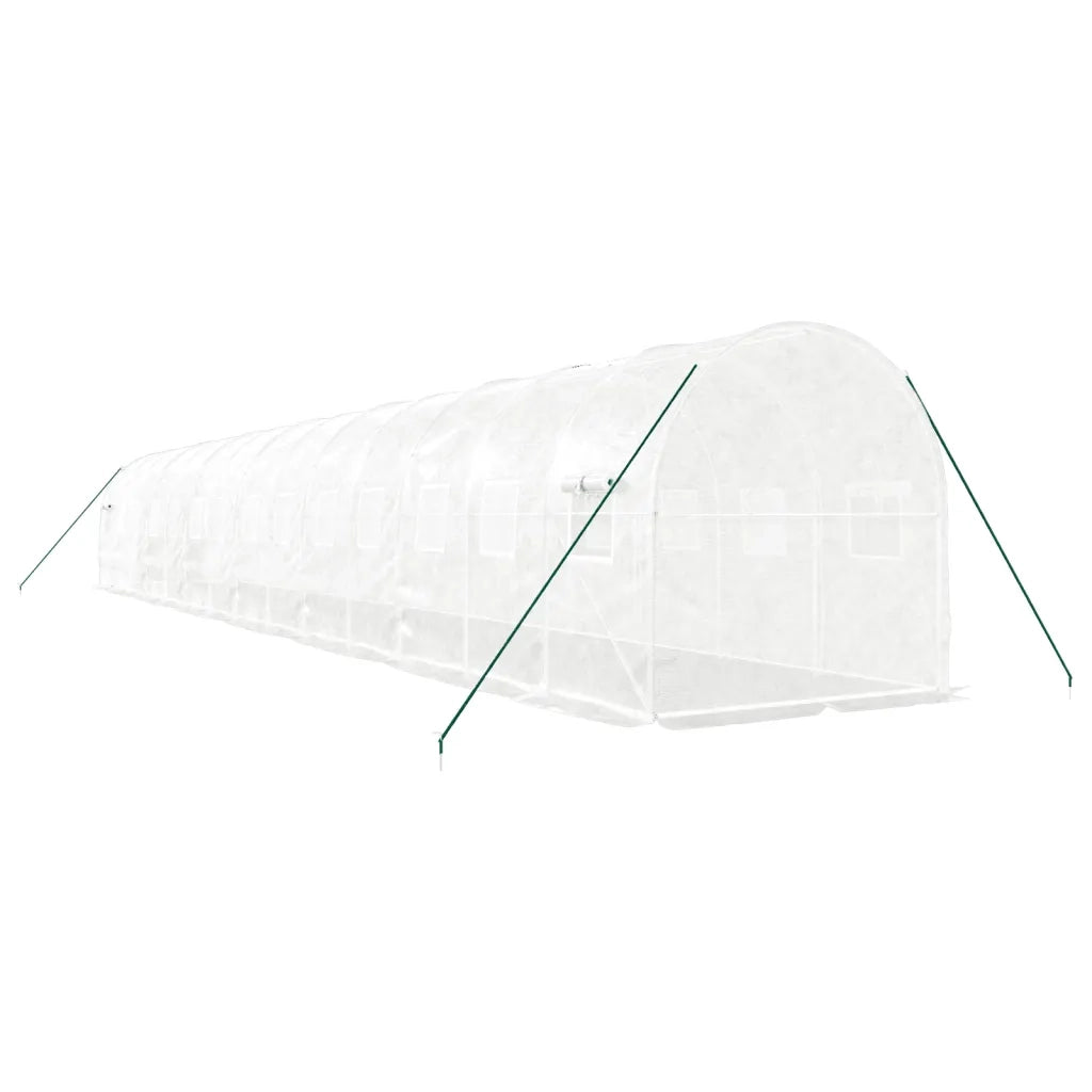 Serra con Telaio in Acciaio Bianco 28 m² 14x2x2 m 3188033