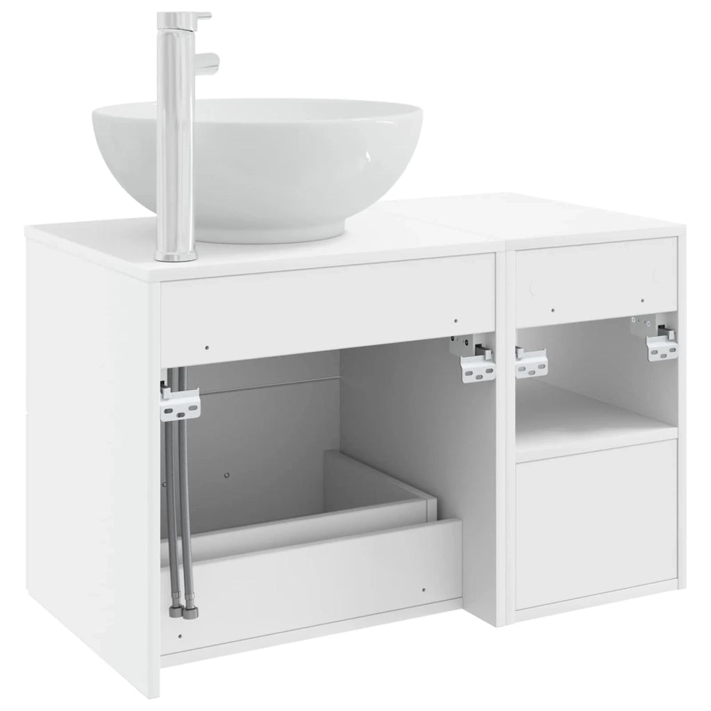 Set di mobili per il bagno 2 pcs Bianco Legno ingegnerizzato 3403912