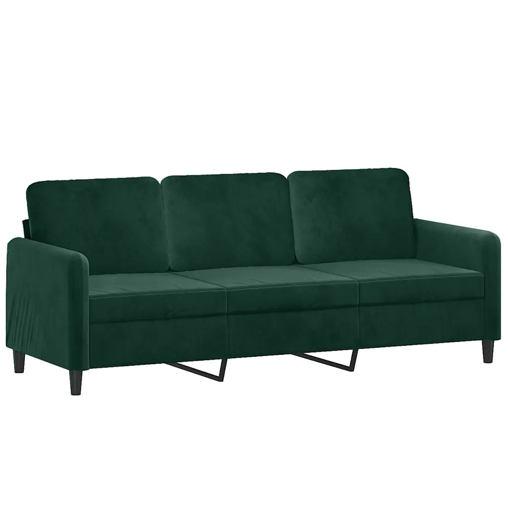 Set di Divani 3 pz Verde Scuro in Velluto 3201936