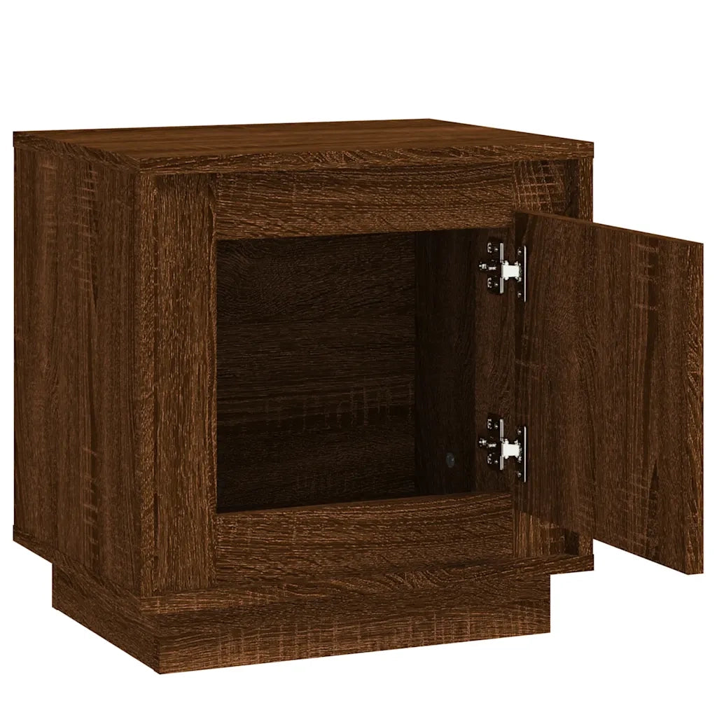 Comodini 2 pz-Set di 2 Tavolino da notte Rovere Marrone 44x35x45 cm in Legno Multistrato