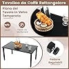 4 Pezzi Set di Mobili da Giardino, Set di Tavolo e Sedie da Esterno in Intrecciato di Vimini, Set Salotto da Giardino per Balcone Giardino Terrazzo (Marrone)