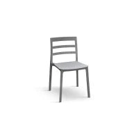 PAZZO DESIGN Sedia Luca set da 4 sedie Grigio in Polipropilene