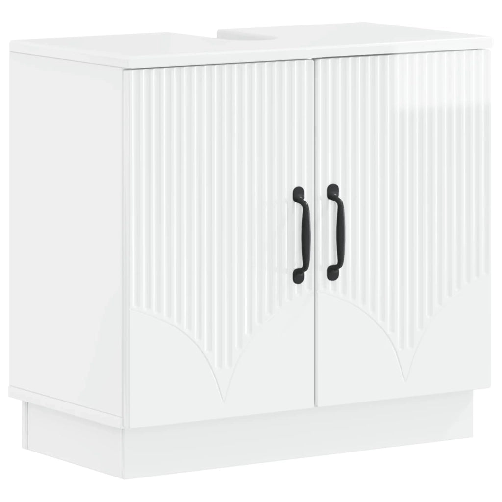 Armadio per Lavabo da Bagno HOORN Bianco Lucido 897229