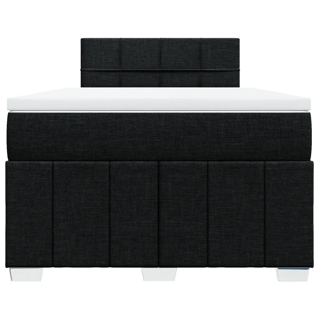 Giroletto a Molle con Materasso Nero 120x190 cm in Tessuto 3287009