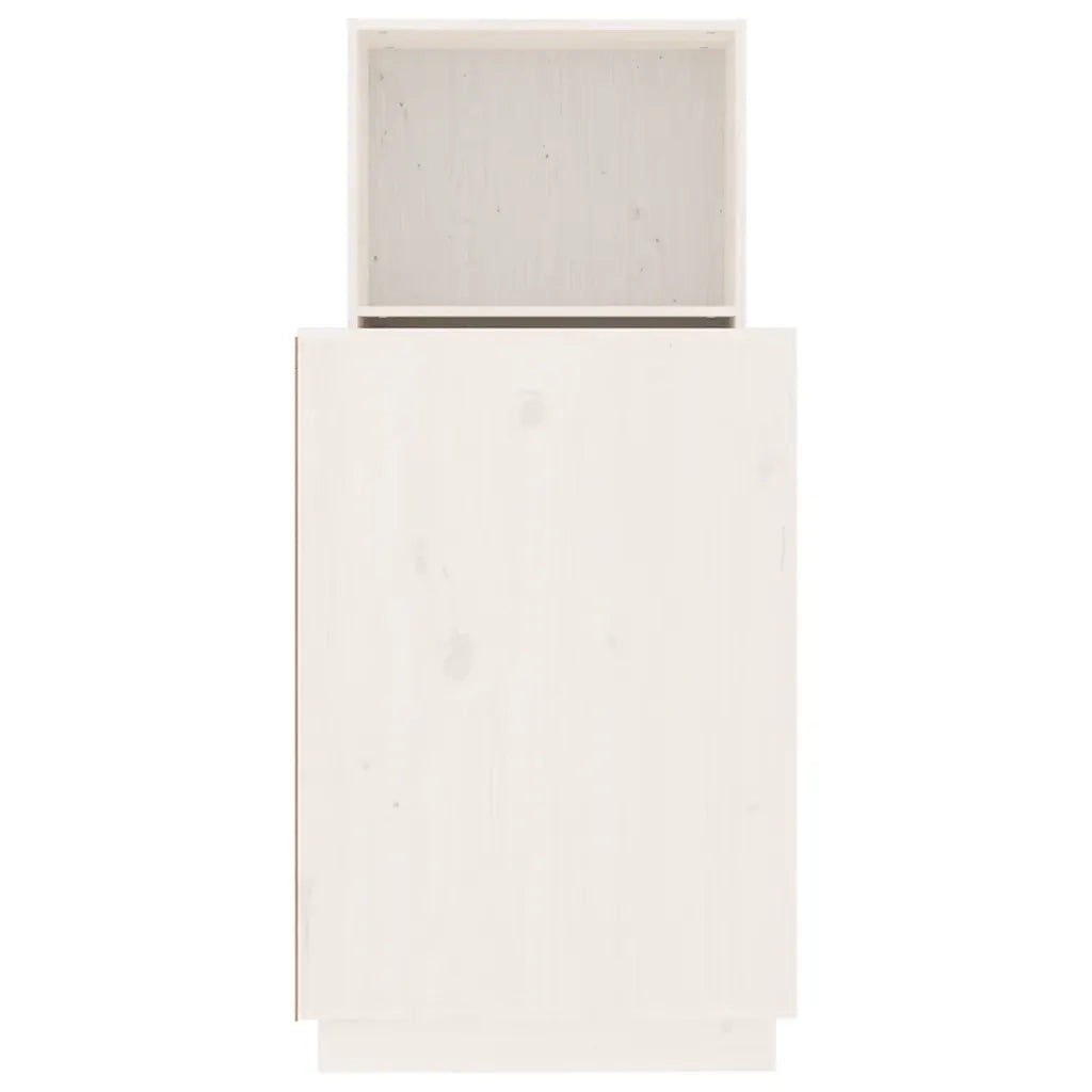 Scrivania Bianca 110x53x117 cm in Legno Massello di Pino 814510