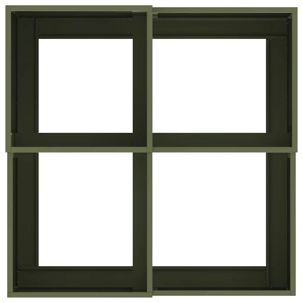 Vaso da giardino Oliver verde 80 x 80 x 48 cm Acciaio 865844