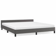 Letto matrimoniale | Letto per adulti | Giroletto con Testiera senza Materasso Grigio 180x200 cm