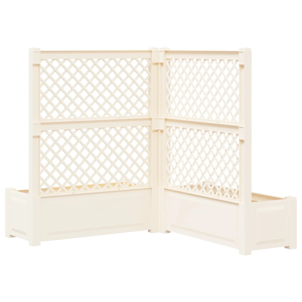 Vaso Grande con Direzione 2 pcs Bianco 143 x 143 x 133,5 cm PP 42041725