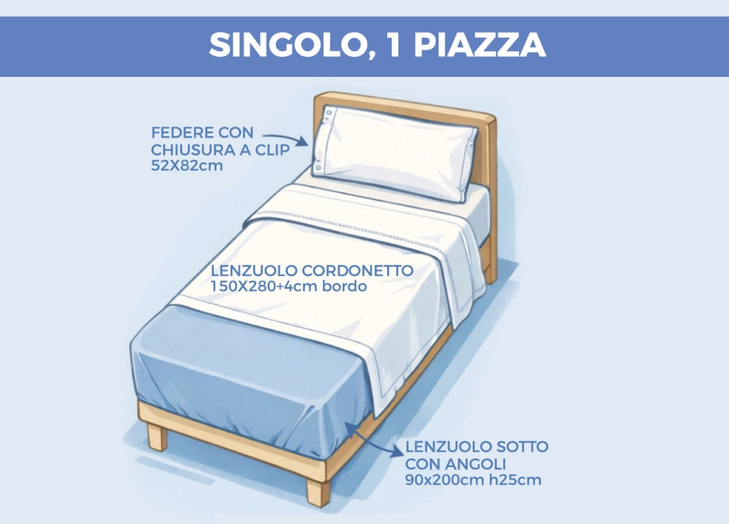 Completo Lenzuola Bicolor Estate Inverno In 100% Cotone Tinta Unita Amici - Singolo - Rosso