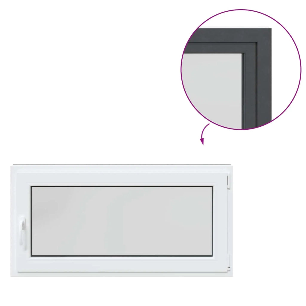Finestra per Soffitta RISOR 120 x 60 cm PVC e Vetro Antracite CFW3770221
