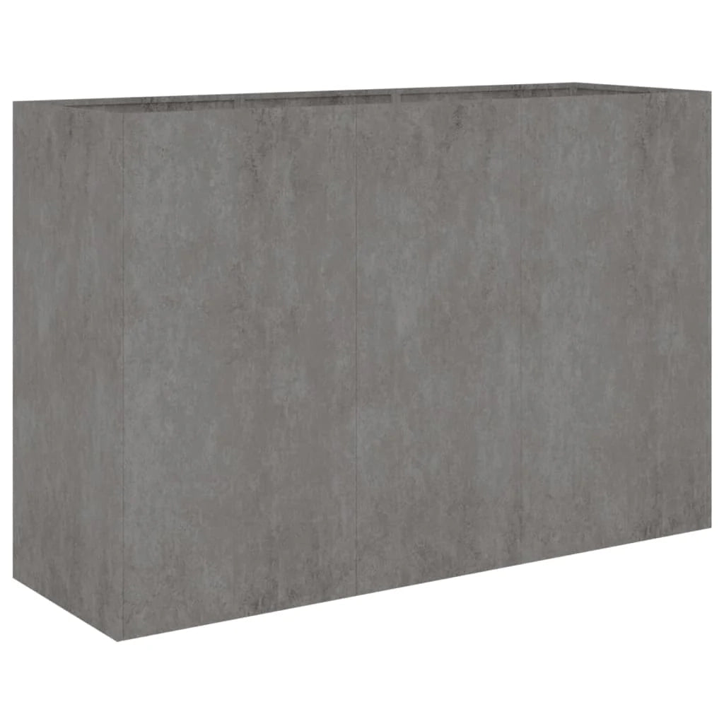 Portavaso per fioriera aiuola rialzata piante fiori terrazzo giardino giardino 120 x 40 x 80 cm acciaio corten marrone 02_0039345