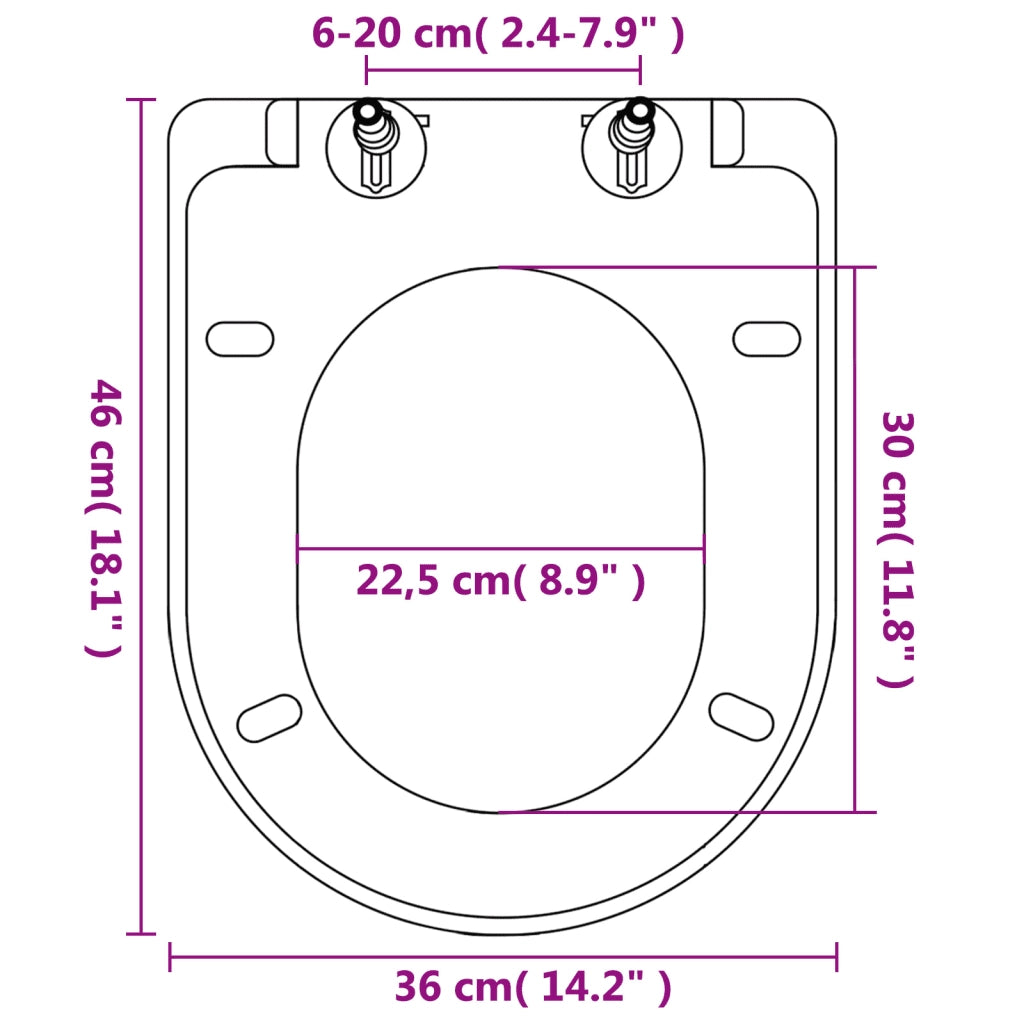 Copriwater a Chiusura Rallentata 2 pz Plastica Bianco CFW8762616