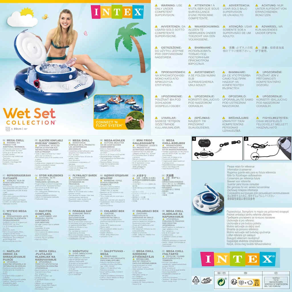 INTEX Portabevande Galleggiante Mega Chill 92041