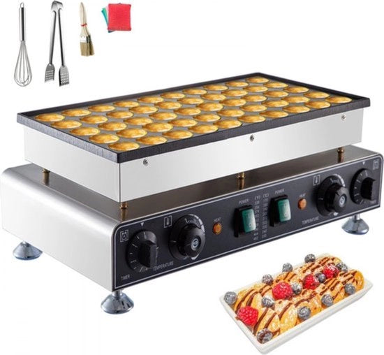 Fornello elettrico per poffertjes - 50 pezzi - Ideale per uso in cucina