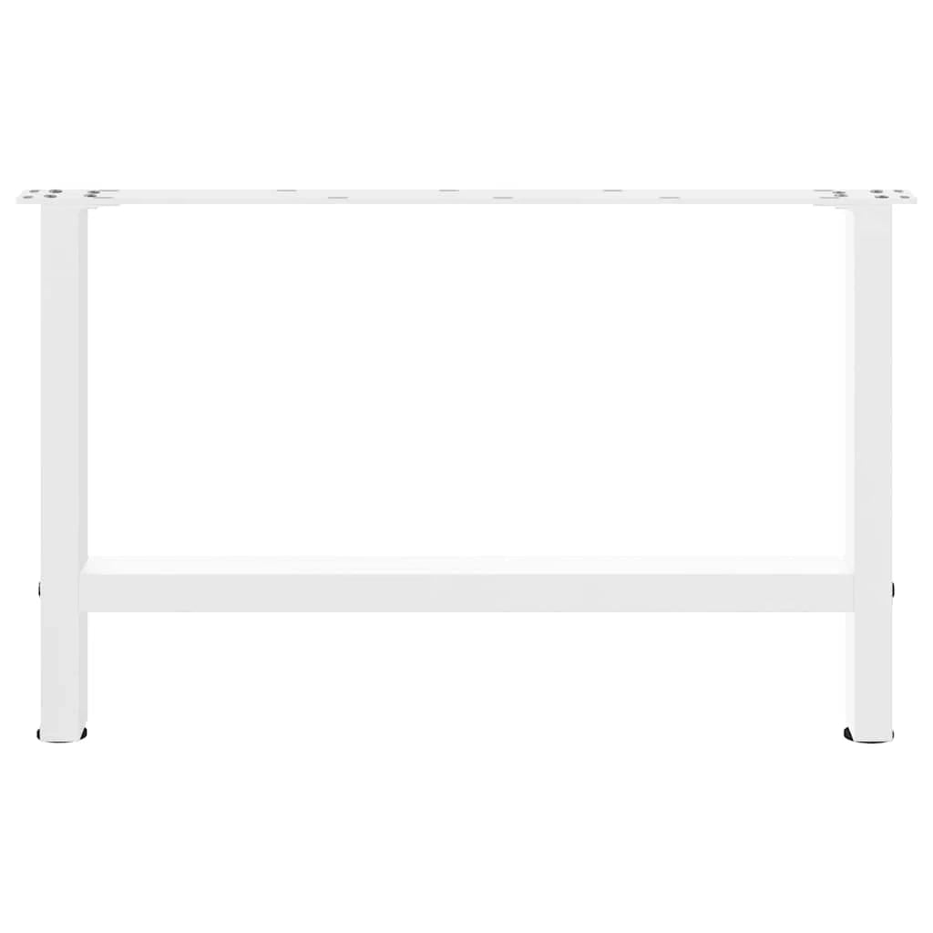 Set di 2 gambe per tavolino da caffè quadrate regolabili dal design moderno 70 x 42-43 cm in acciaio bianco 02_0057529