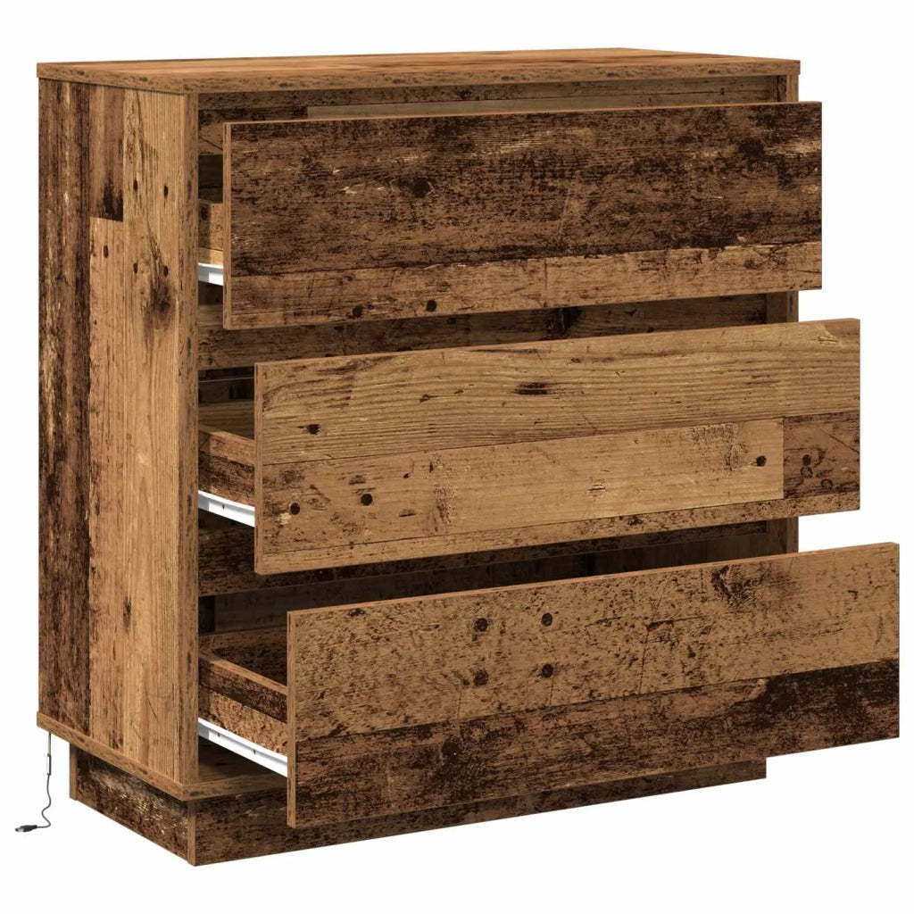 Comodino | Armadio da Notte | Mobiletto da notte con cassetto Legno vecchio 71 x 34,5 x 75 cm