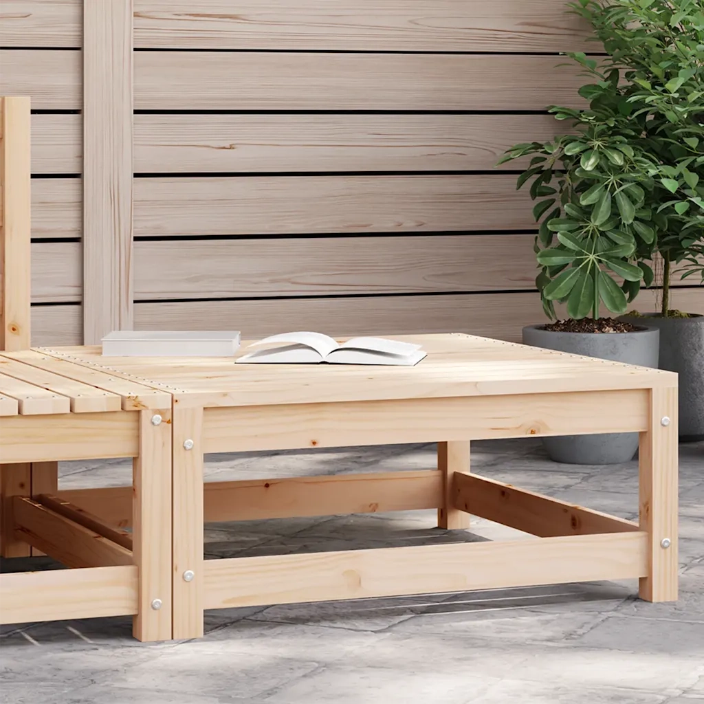 Poggiapiedi da Giardino 70x70x30 cm in Legno Massello di Pino 837935