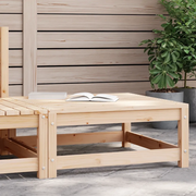 Poggiapiedi da Giardino 70x70x30 cm in Legno Massello di Pino 837935