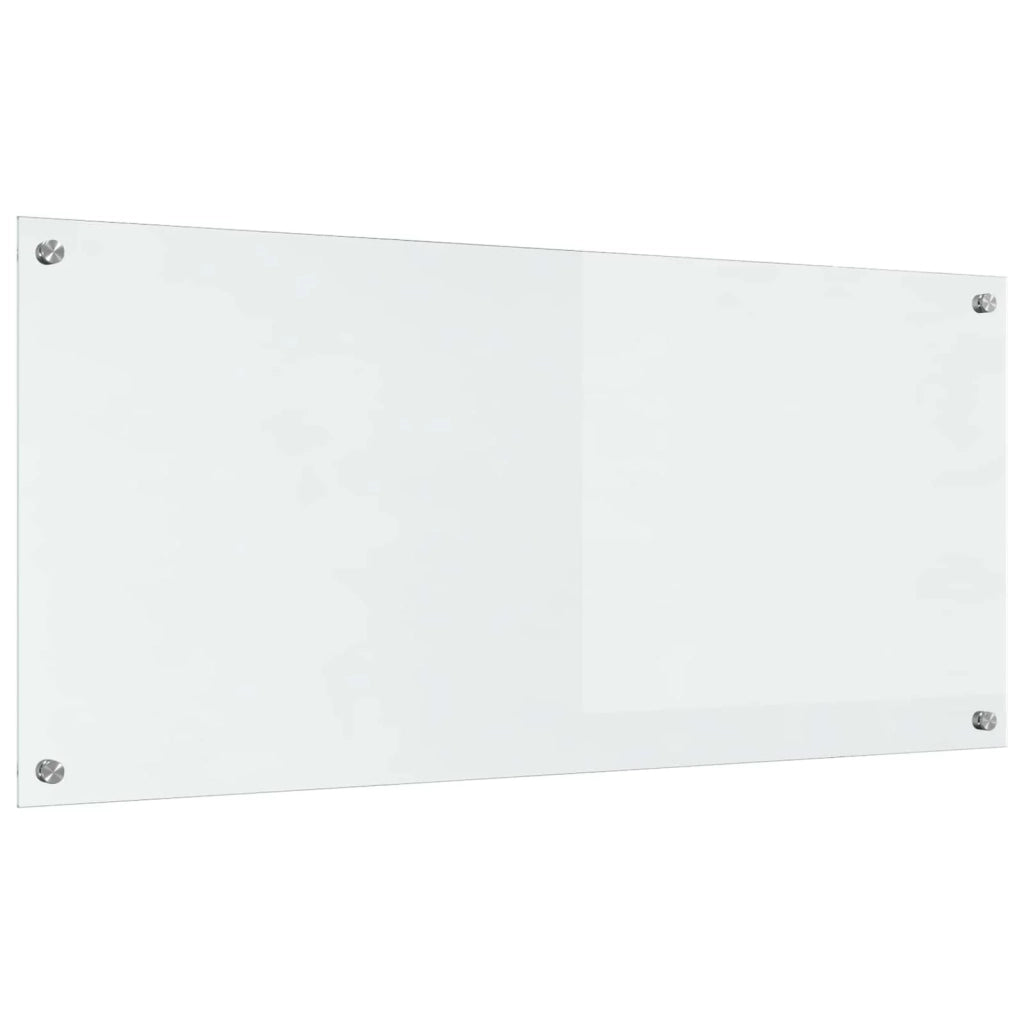 Paraschizzi moderno per cucina 110 x 50 x 0,6 cm resistente al calore design elegante in vetro temperato trasparente 02_0058473