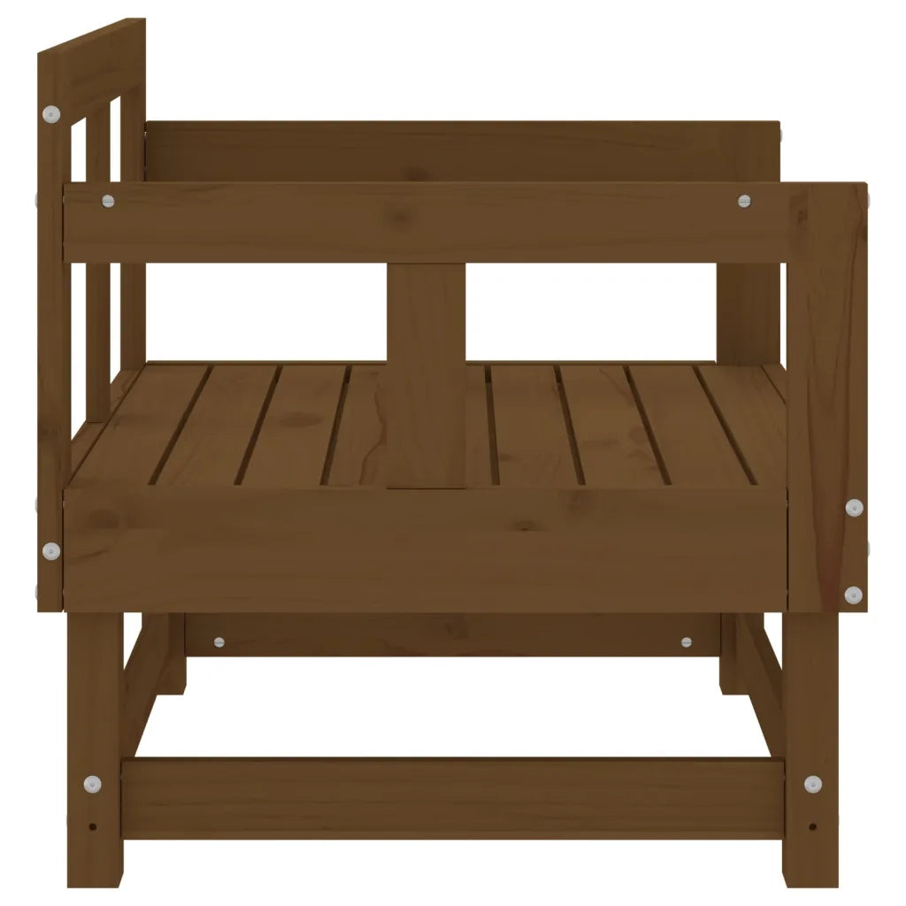 Sedie da Giardino 2 pz Marrone Ambra in Legno Massello di Pino 825390