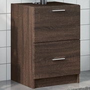 Mobile Lavabo-Armadietto da bagno Rovere Marrone 40x37x59 cm in Truciolare