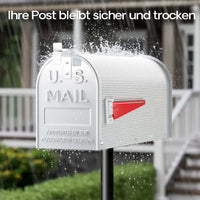Cassetta postale americana in acciaio zincato bianco con materiale di montaggio