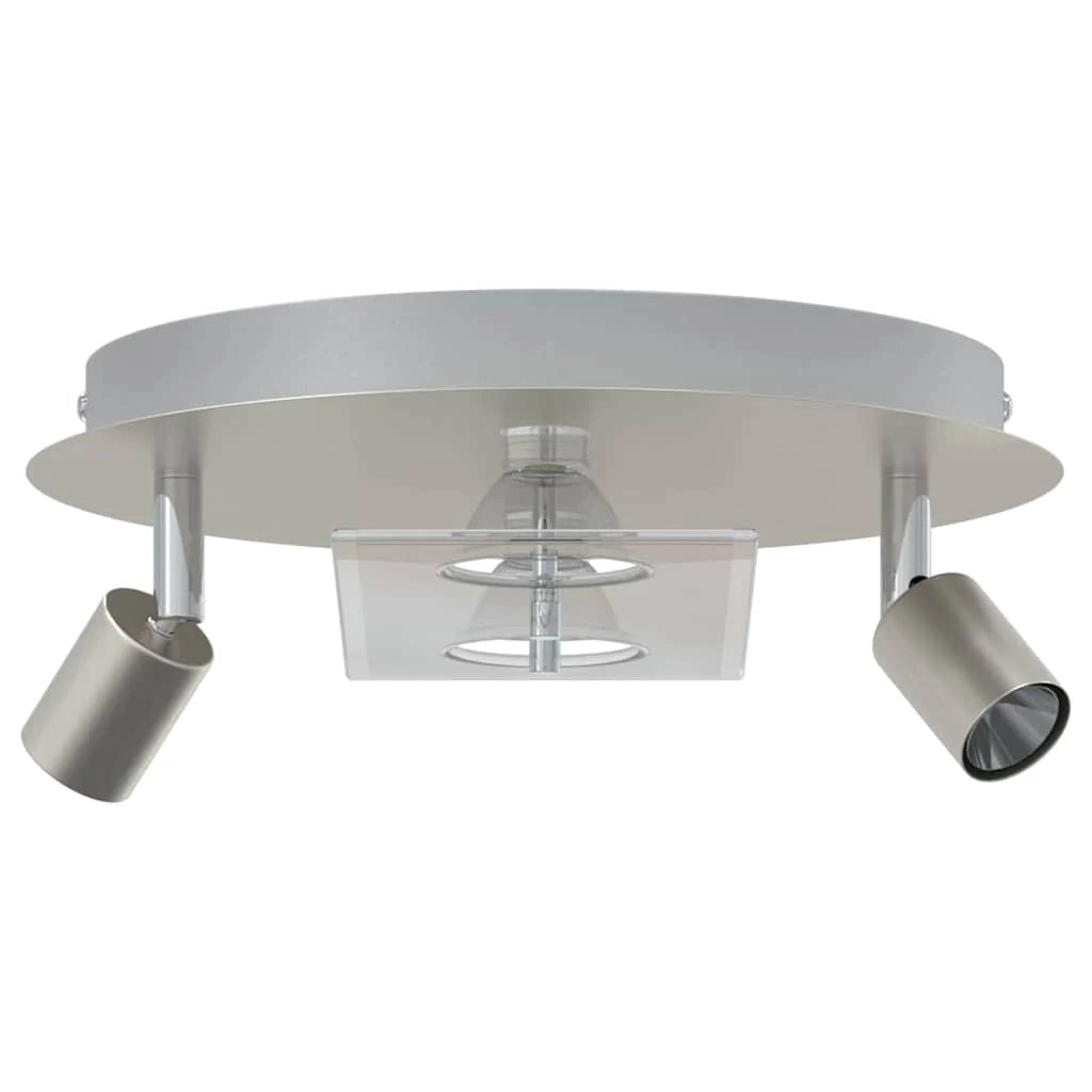 Moderno faretto da soffitto girevole 29 x 29 x 11 cm versatile ed elegante in acciaio nichelato 02_0058327