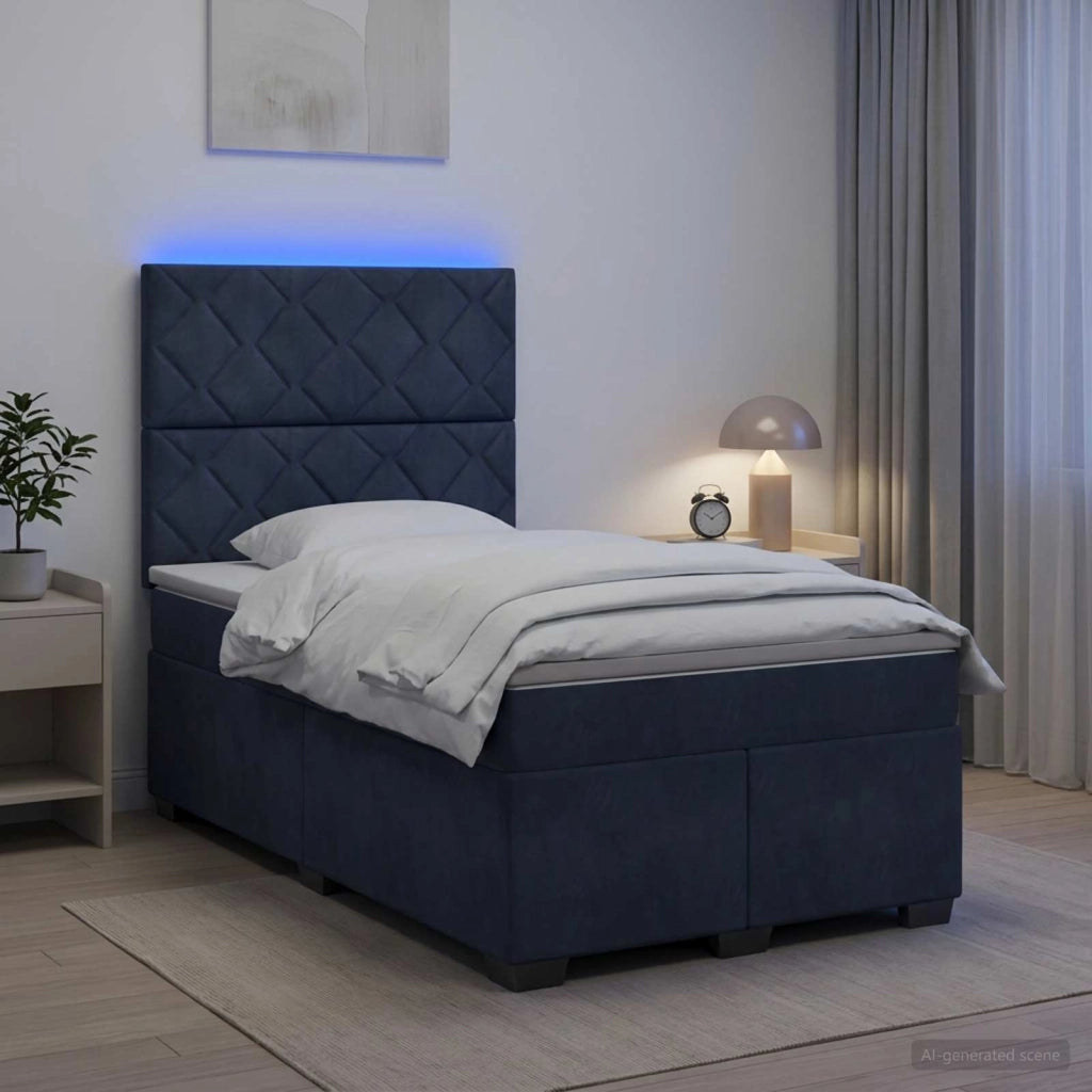 Letto box spring con materasso Grigio Scuro 120 x 200 cm 3455091