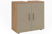 Mobile sottolavabo per bagno Irma, Quercia dorata, 60 x 59 cm