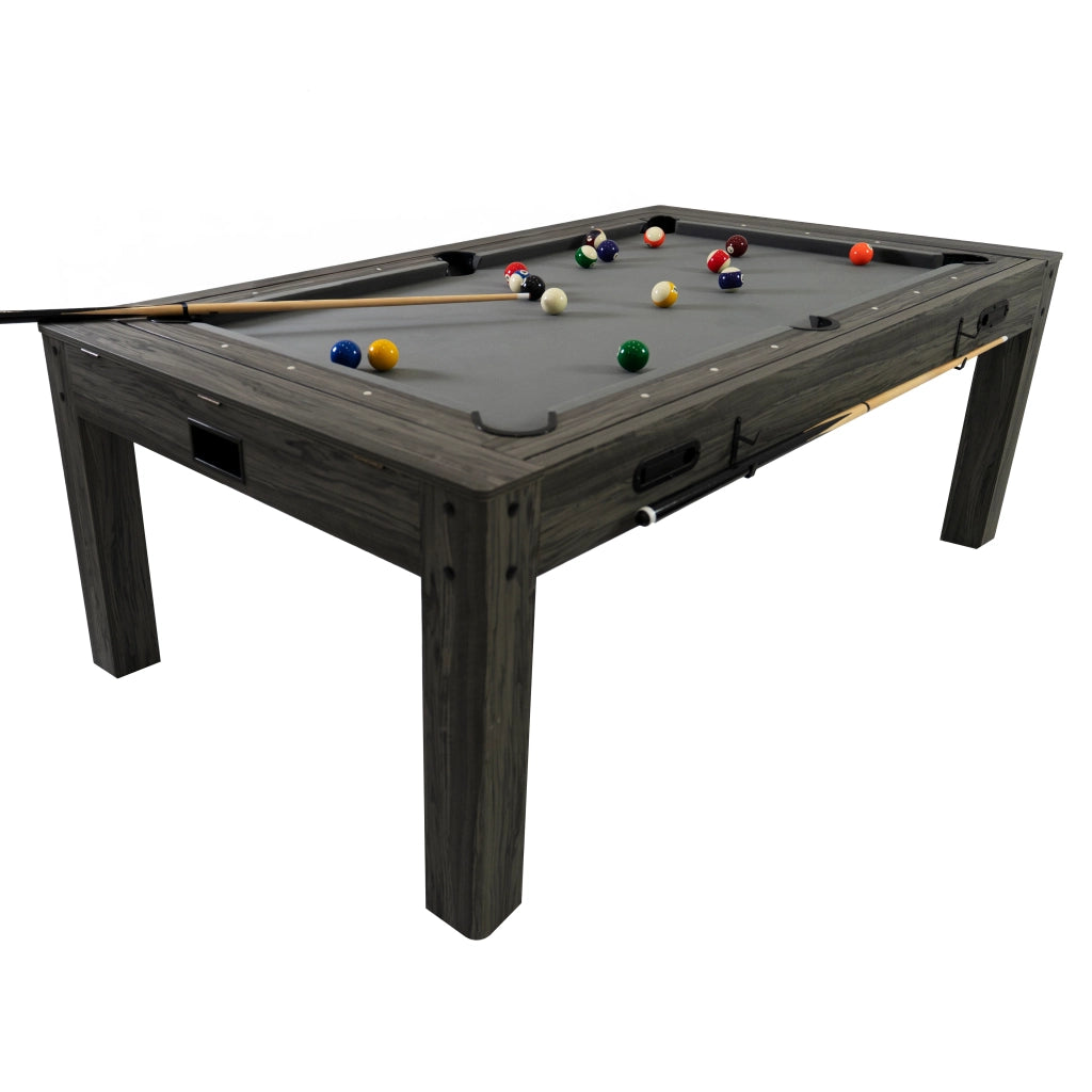 Tavolo Multi Gioco 7-in-1 7ft (213 cm) Grigio con 2 Panche Contenitore