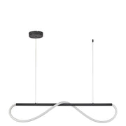 Lampada sospensione lineare 100cm nera LED 24W 4000K