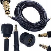 Tubo Alta Pressione 10m Click-Click compatibile con Idropulitrice Kärcher K2-K7 – Nylon Resistente, 180 Bar, 60°C