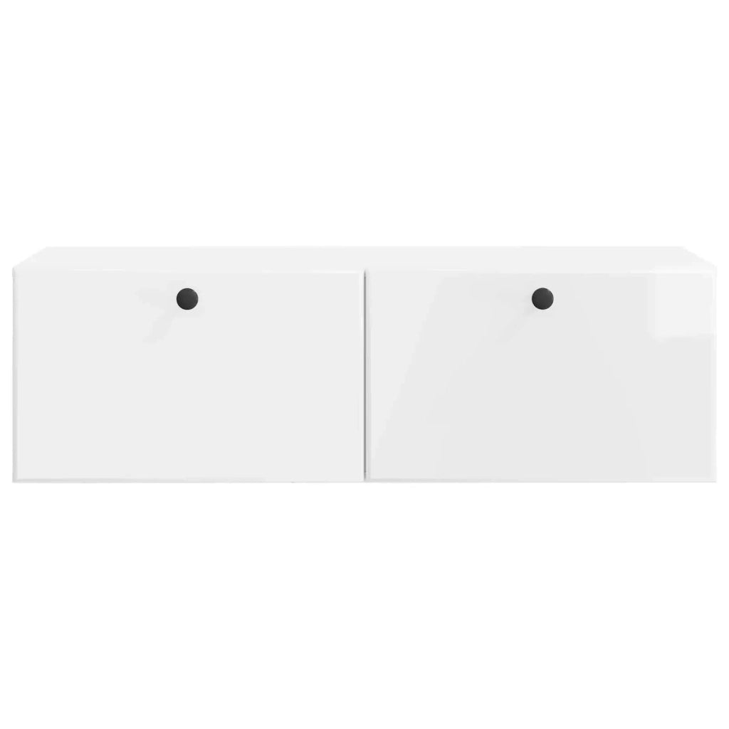 Mobile Porta TV da Muro 98 x 41 x 30 cm Bianco Lucido
