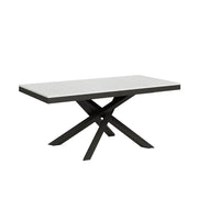 Tavolo allungabile 180/440x90 cm Volantis Evolution colore bianco frassino telaio e gambe antracite