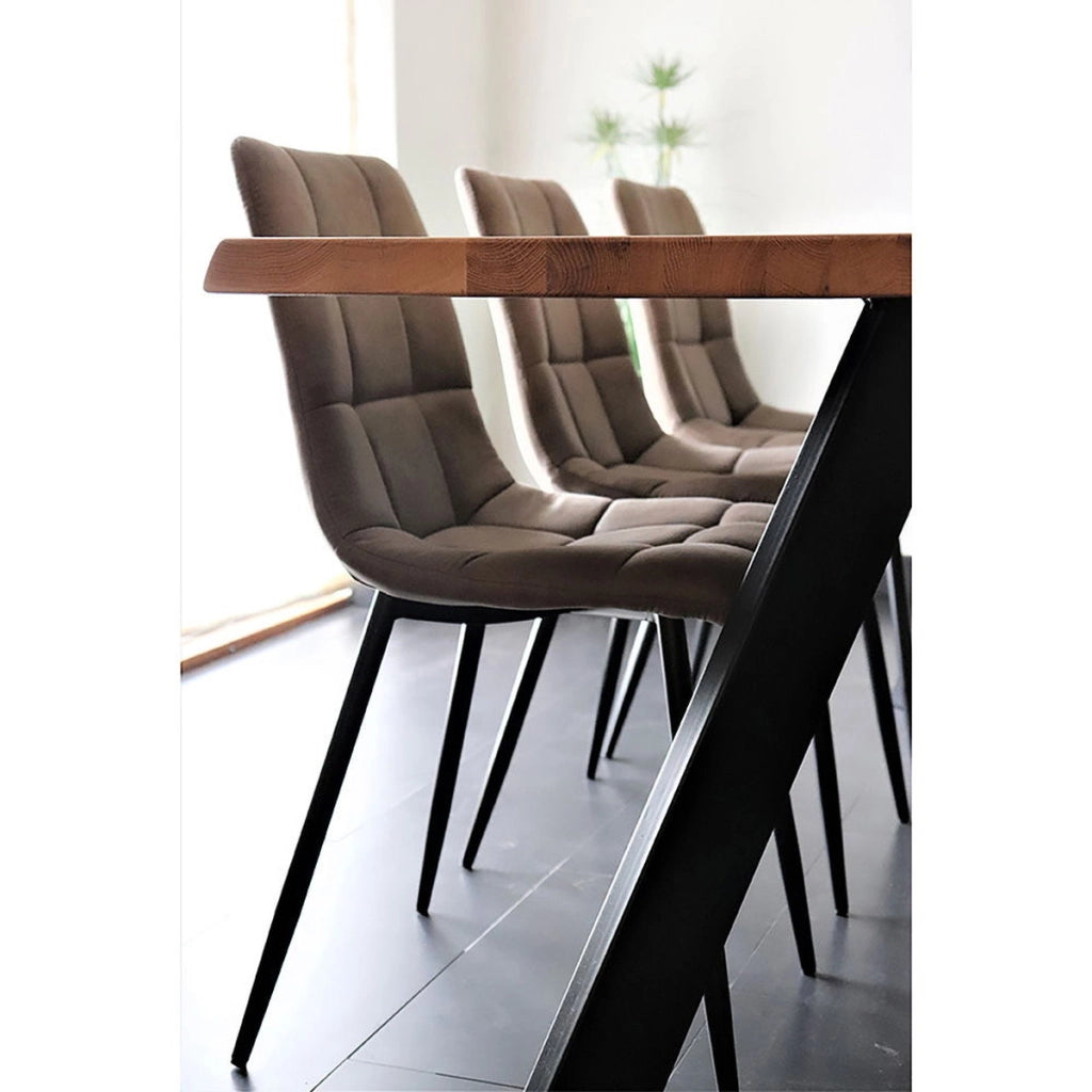 Set di 2 Sedie Middelfart, Marrone, Microfibra, 55x44x86 cm