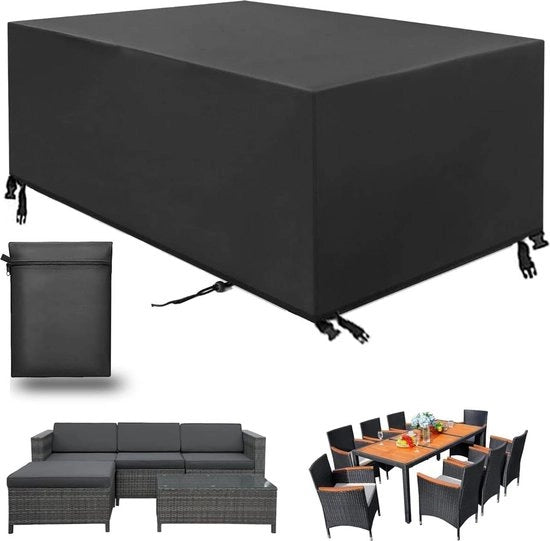 Copertura impermeabile respirante per mobili da giardino con cavo di tiraggio - 213x132x72 cm - tessuto 210D oxford per copertura di sedile da giardino