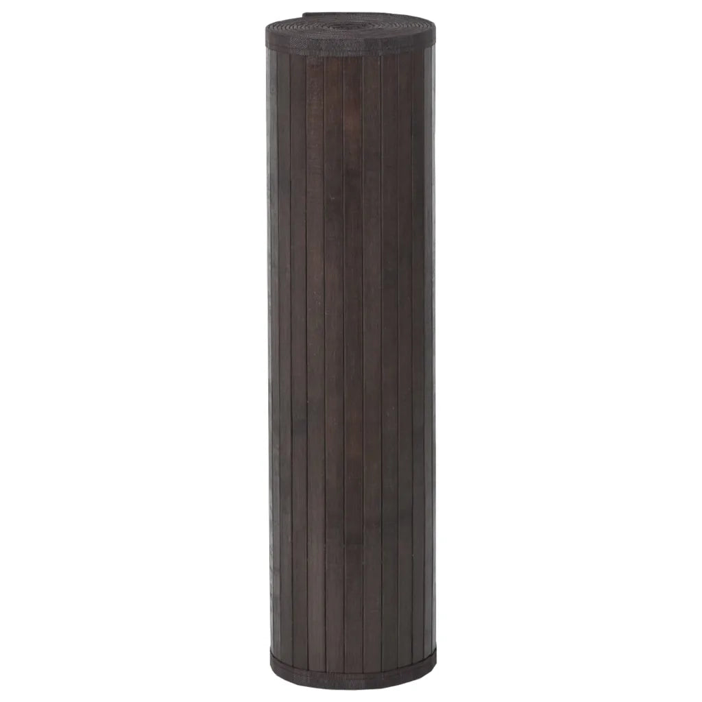 Tappeto Rettangolare Marrone Scuro 70x1000 cm in Bambù 376899